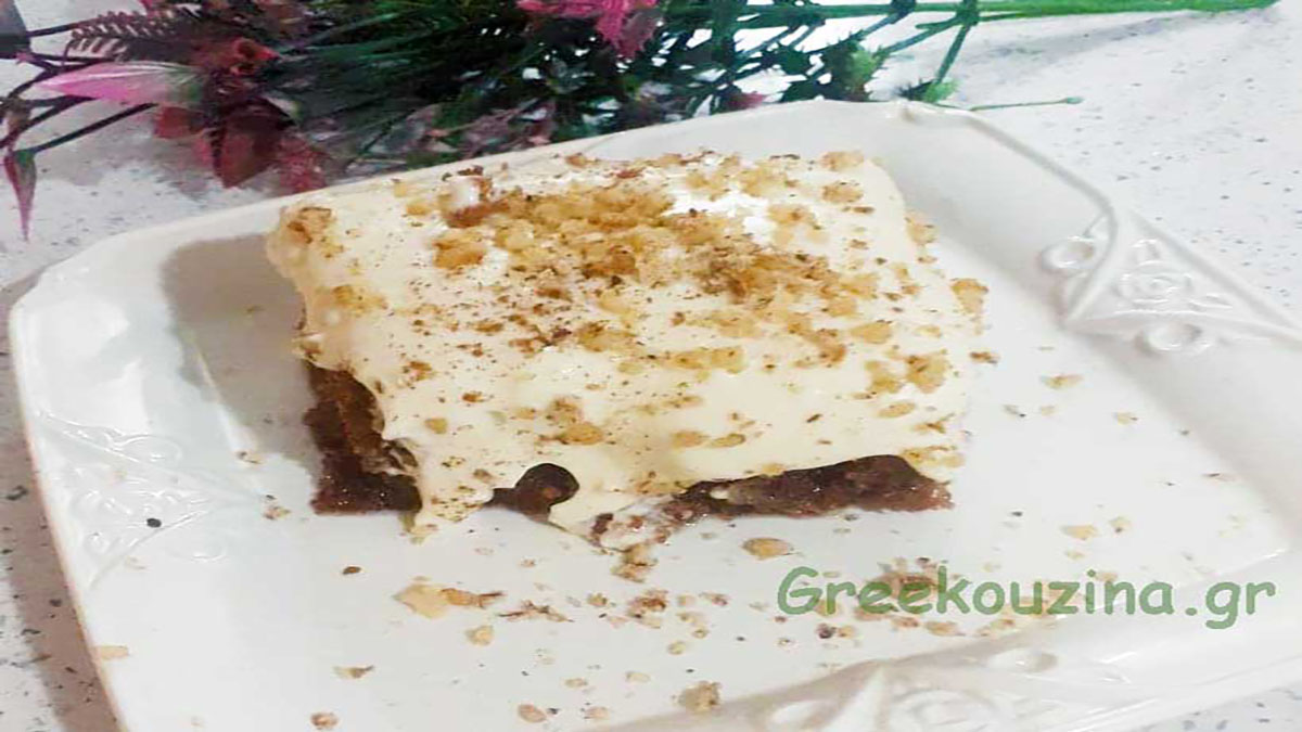 Πουτίγκα με δύο κρέμες και καρύδια της Χιονίας: σούπερ γλυκό