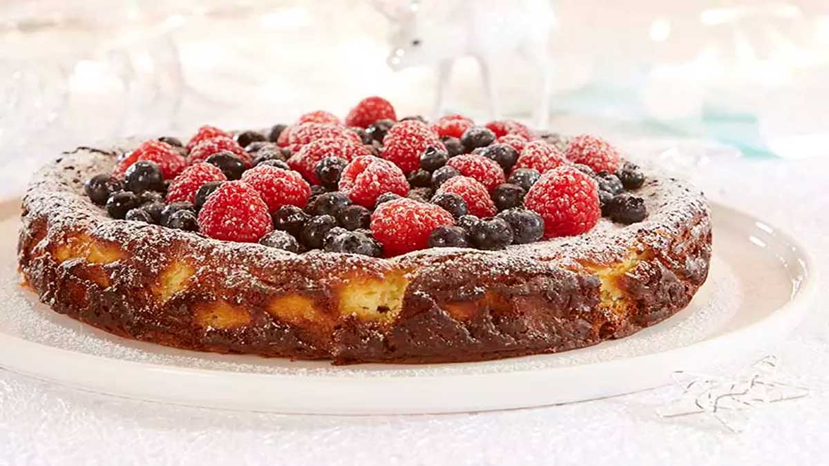 Τούρτα τσίζκέικ με φρούτα του δάσους