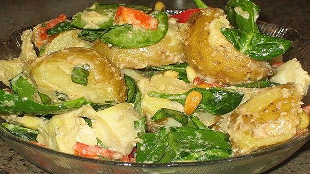 Πατάτες Μουστάρδας με Σπανάκι: νόστιμο και χορταστικό πιάτο